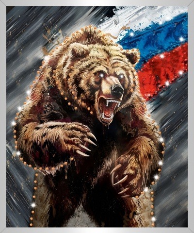 Фото Картина СИЛИЩА с кристаллами Swarovski (3162) - интернет-магазин МегаТерем в Москве