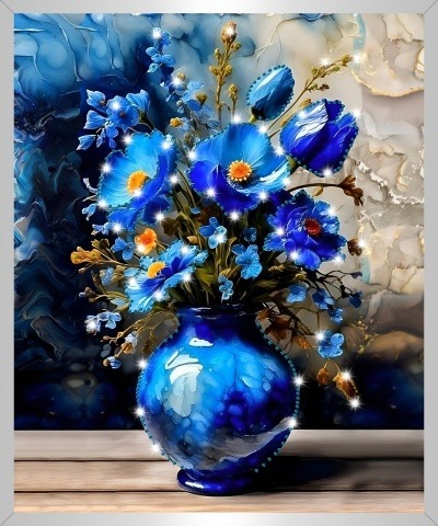 Фото Картина БЕЗОБЛАЧНОЕ ПРИКОСНОВЕНИЕ с кристаллами Swarovski (3185) - интернет-магазин МегаТерем в Москве