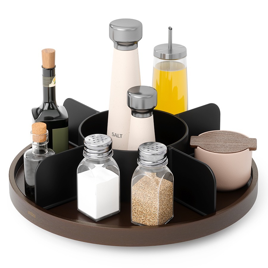 Фото Органайзер для специй bellwood, черный/орех (78713) - интернет-магазин МегаТерем в Москве