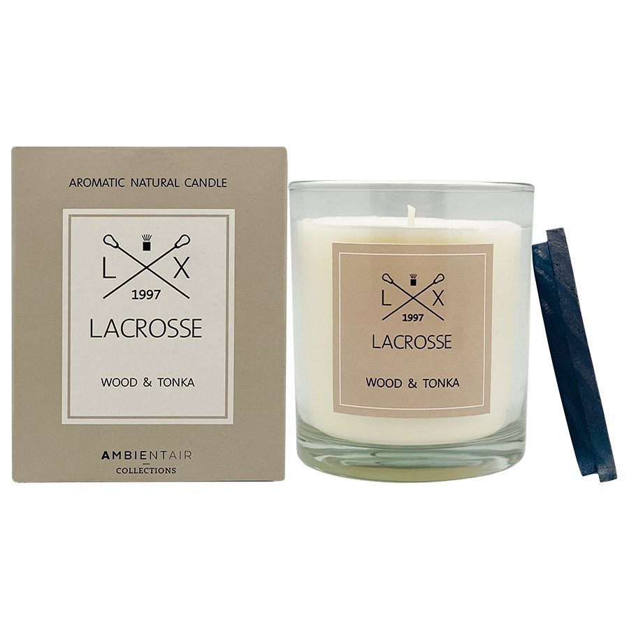 Фото Свеча ароматическая lacrosse, wood&amp;tonka, 60 ч (74596) - интернет-магазин МегаТерем в Москве