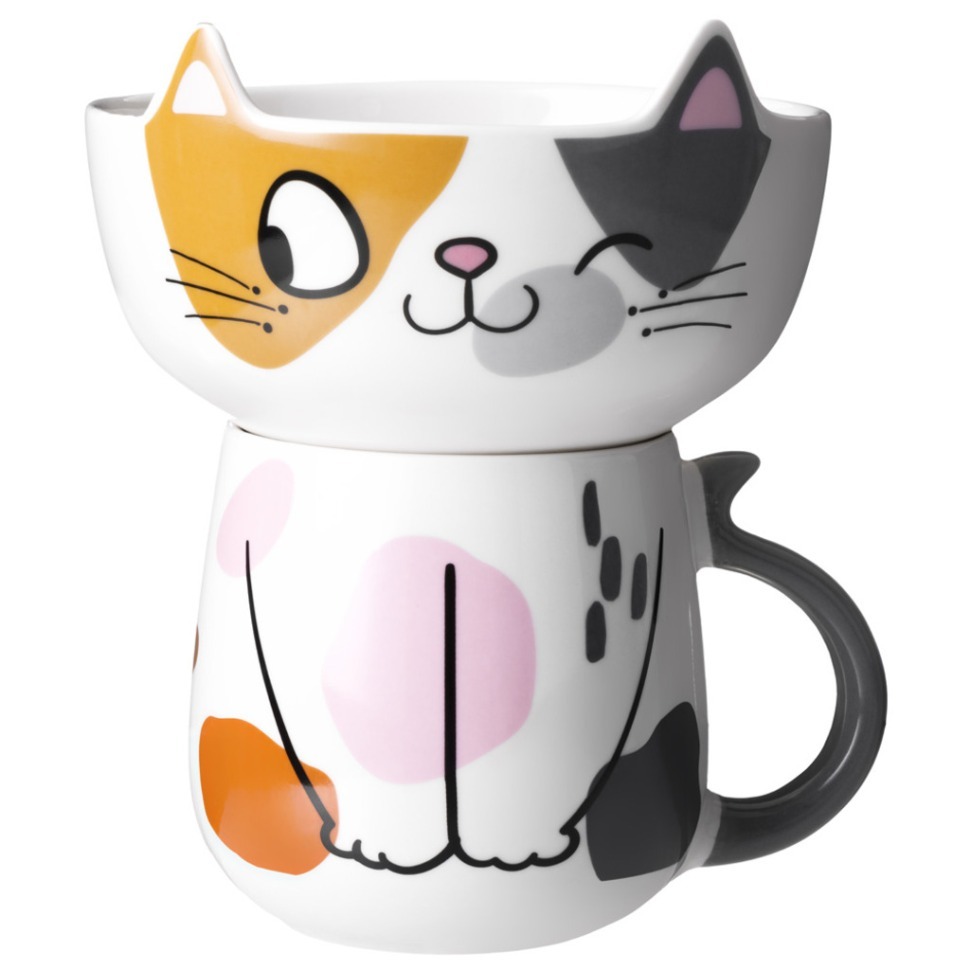 Фото Набор для завтрака lefard cat, 2 пр.: салатник 500мл, кружка 450мл (260-1081)  - интернет-магазин МегаТерем в Москве