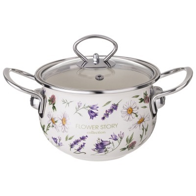 Кастрюля agness эмалированн...