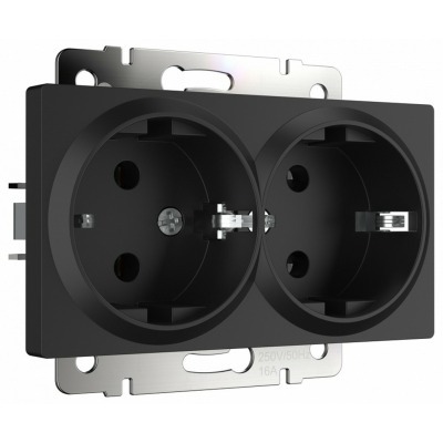 Розетка двойная с заземлени...