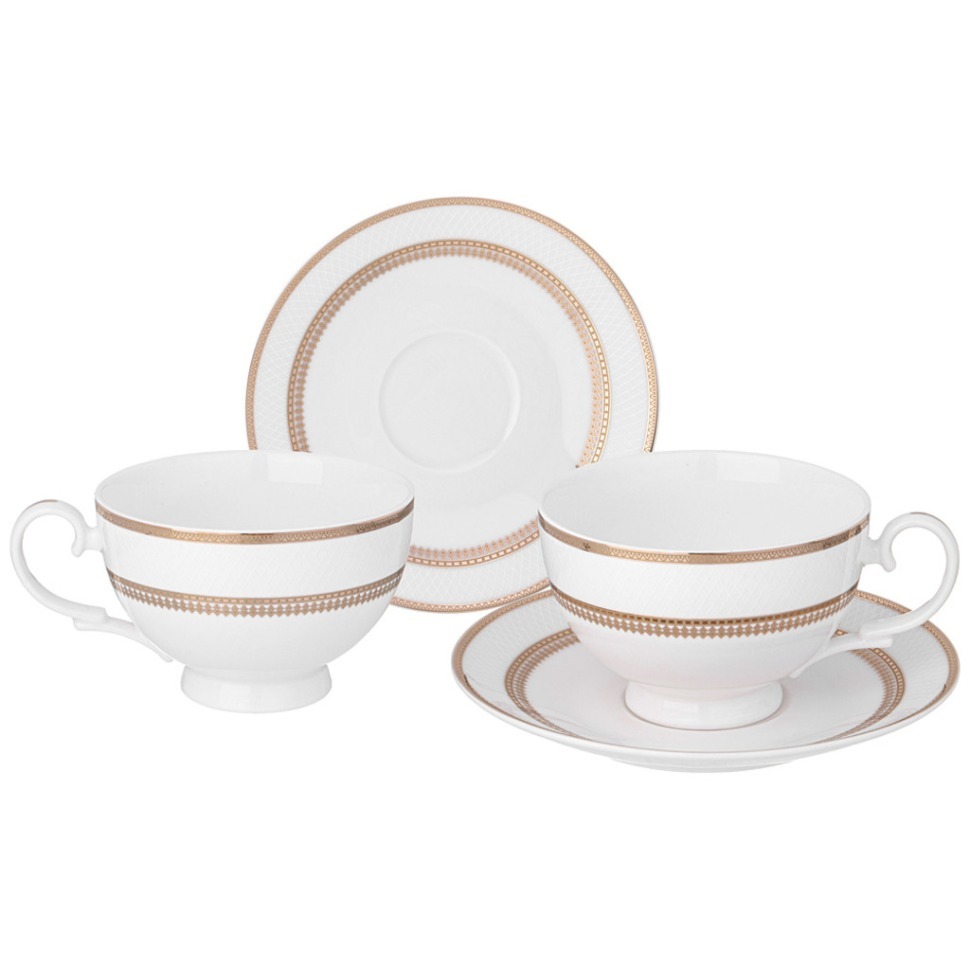 Фото Чайный набор lefard праздничный на 2 пер. 4 пр. 300 мл (115-381)  - интернет-магазин МегаТерем в Москве