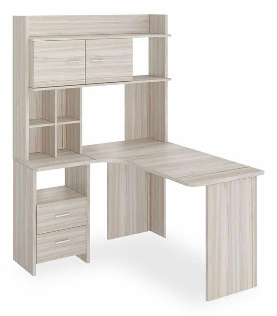 Фото Стол компьютерный Домино Lite СКЛ-Угл130+НКЛХ-120 К ЛЕВ MER_SKL-Ugl130-NKLH-120_K_LEV - интернет-магазин МегаТерем в Москве