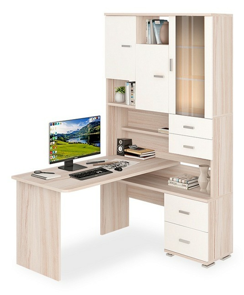 Фото Стол компьютерный Домино СР-620/140 MER_SR-620-140_KBEK-PRAV - интернет-магазин МегаТерем в Москве