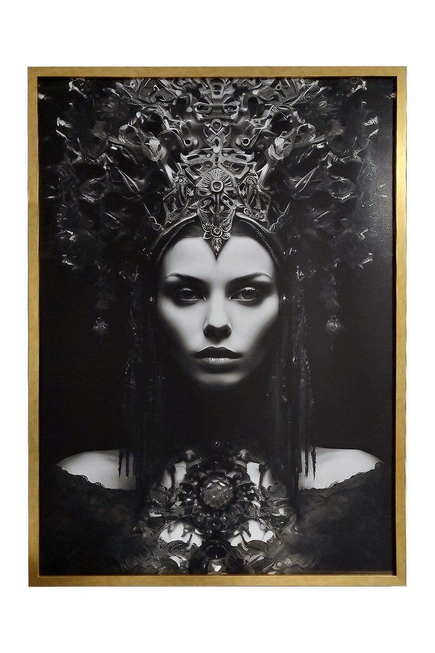 Фото 89VOR-Queen Холст Царица 110х80 см, багет пластик(зол) (TT-00015274) - интернет-магазин МегаТерем в Москве