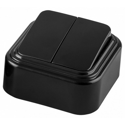 Выключатель двухклавишный Stekker Брест 32745 FE_32745