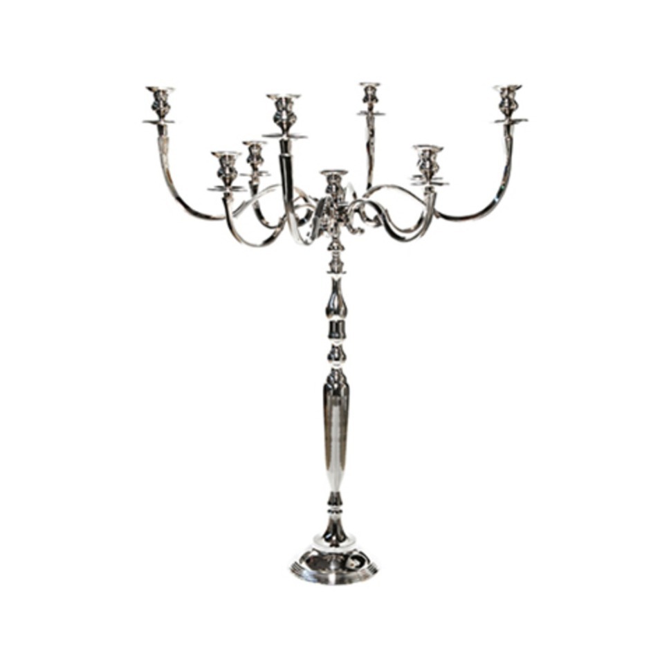 Фото Подсвечник 3716, металл, Shiny Nickel, ROOMERS FURNITURE - интернет-магазин МегаТерем в Москве