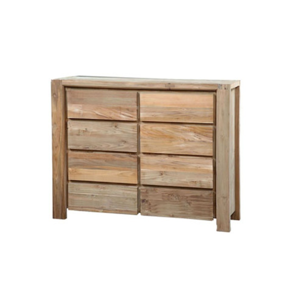 Фото Комод CAROLINE 7BFCR140050110, массив тикового дерева, Indoor grey, ROOMERS FURNITURE - интернет-магазин МегаТерем в Москве