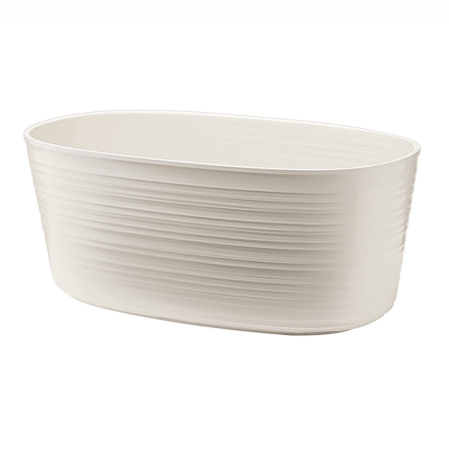 Фото Кашпо для комнатных растений малое tierra, молочное (75511) - интернет-магазин МегаТерем в Москве