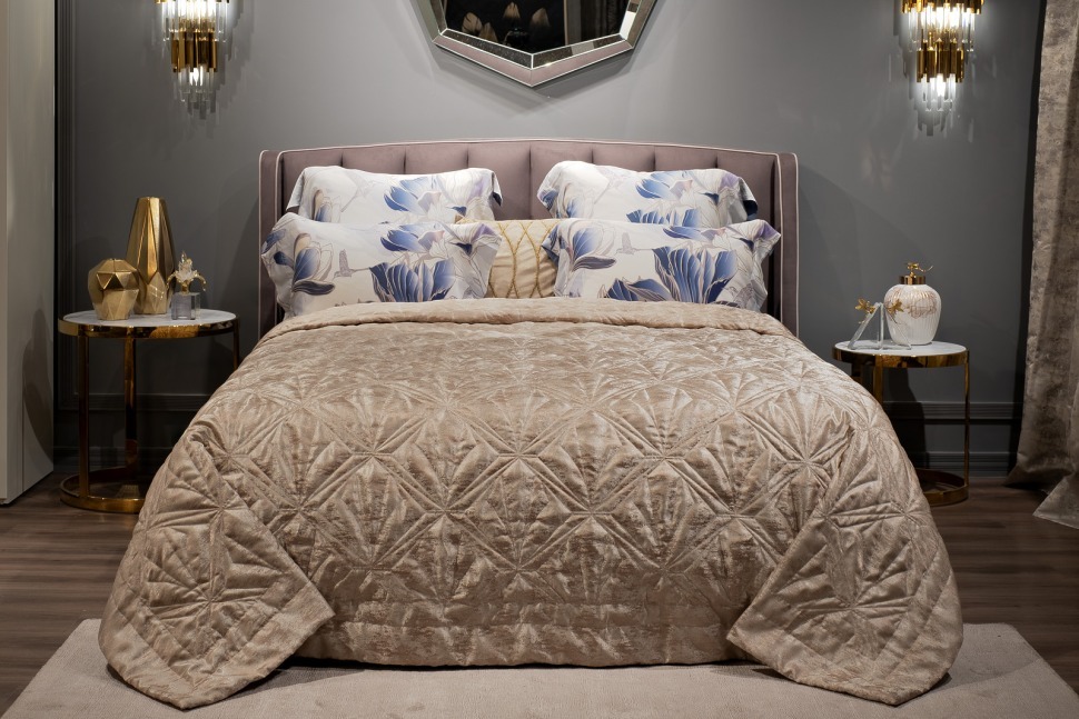 Фото Покрывало Houston Кристалло 260*260 со стежкой (TT-00015215) - интернет-магазин МегаТерем в Москве