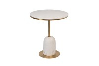 Стол журнальный мрамор белый d50*58см (TT-00012872)