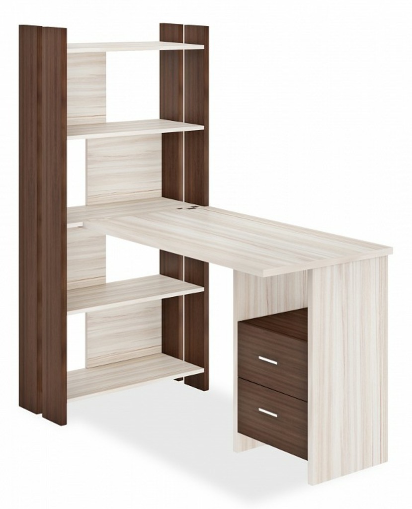 Фото Стол компьютерный Домино Лайт СТЛ-ОВ+С120Прям+ТЯЛ MER_STL-OV-S120Pryam_SHK - интернет-магазин МегаТерем в Москве