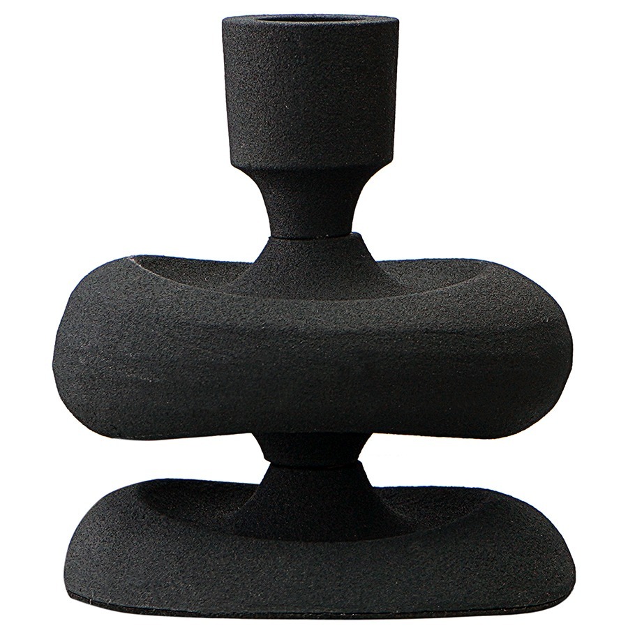 Фото Подсвечник vivlend, 12 см, черный (76297) - интернет-магазин МегаТерем в Москве