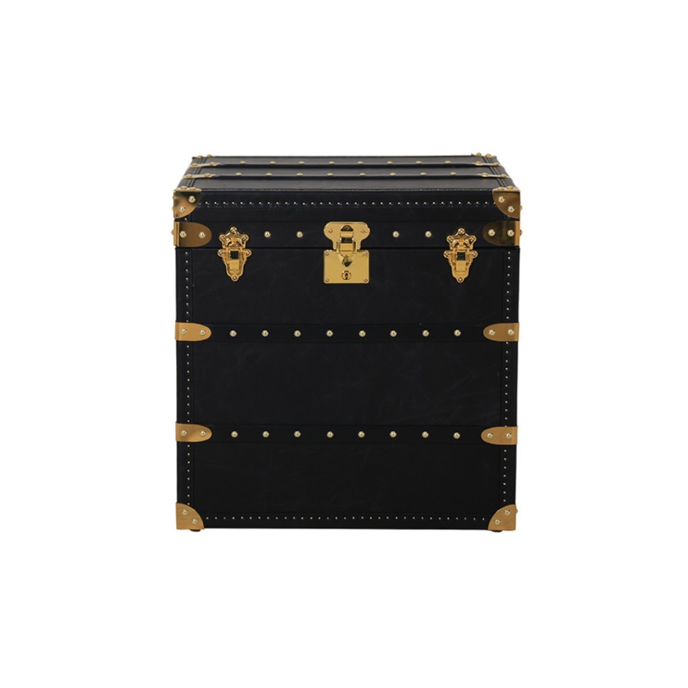 Фото Сундук T0165/B76#, Кожа, Belon black, ROOMERS FURNITURE - интернет-магазин МегаТерем в Москве