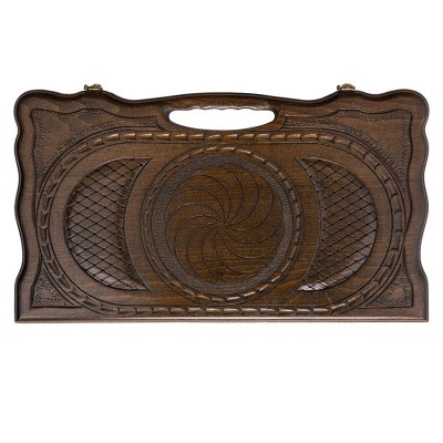 Нарды резные "Бесконечность" с ручкой 50, Haleyan (28811)