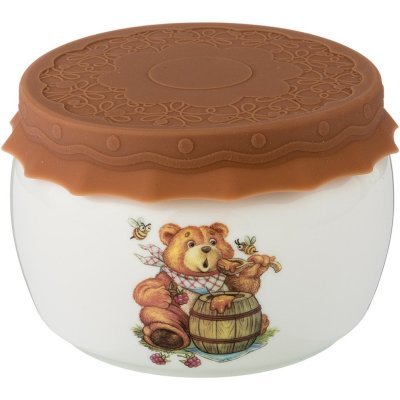 Банка с силиконовой крышкой...