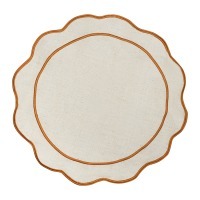 Салфетка под приборы anemone из коллекции trendy ruffles, D38 см, карри (78889)