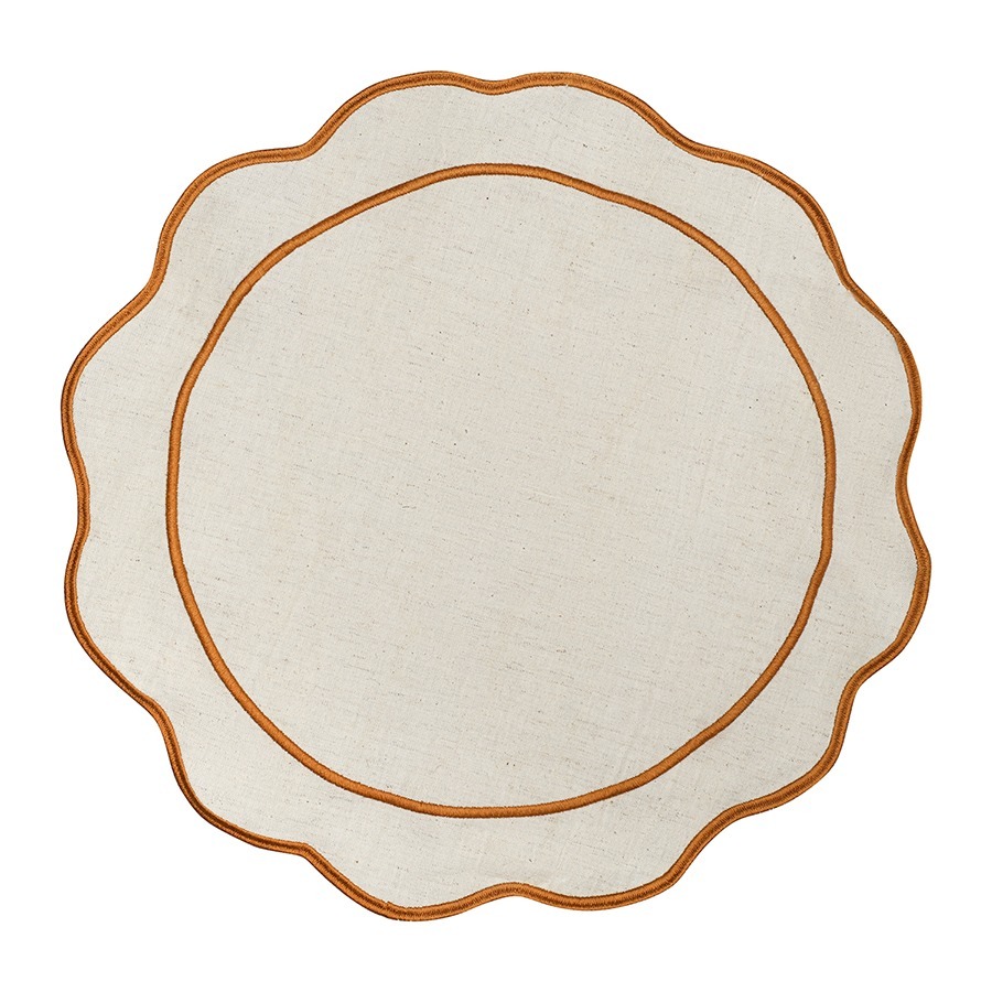 Фото Салфетка под приборы anemone из коллекции trendy ruffles, D38 см, карри (78889) - интернет-магазин МегаТерем в Москве