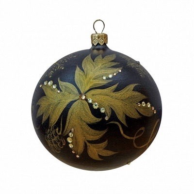 Фото Новогодний шар Безмятежное сияние с кристаллами Swarovski (4001) - интернет-магазин МегаТерем в Москве