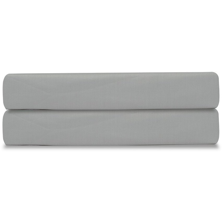 Фото Простыня на резинке из сатина светло-серого цвета из коллекции essential, 200х200х30 см (70549) - интернет-магазин МегаТерем в Москве