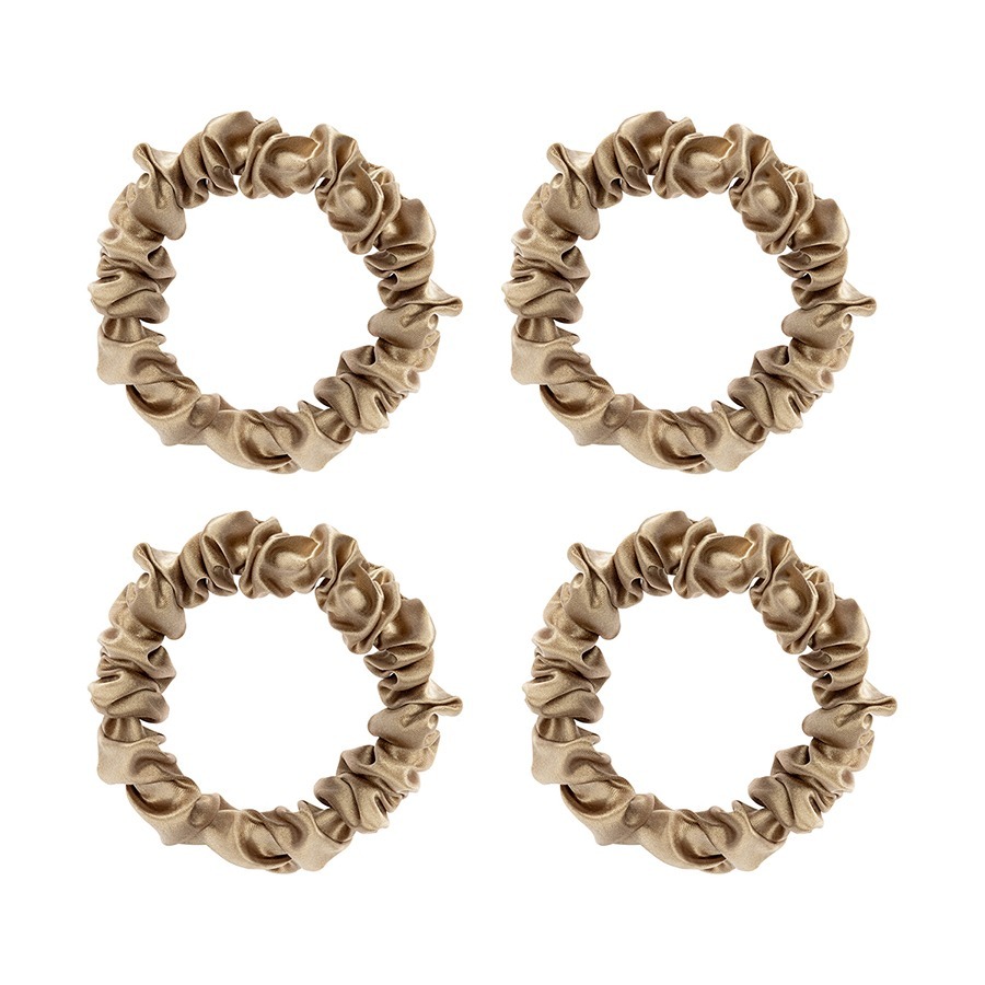 Фото Набор из 4 шелковых резинок для волос бежевого цвета из коллекции essential (77828) - интернет-магазин МегаТерем в Москве