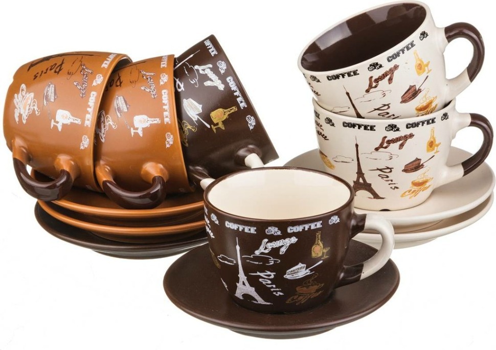 Фото Чайный набор на 6 персон 12 пр. 250 мл.высота=7 см. Lefard (756-100) - интернет-магазин МегаТерем в Москве