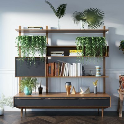 Стеллаж Bruni Black с ящика...