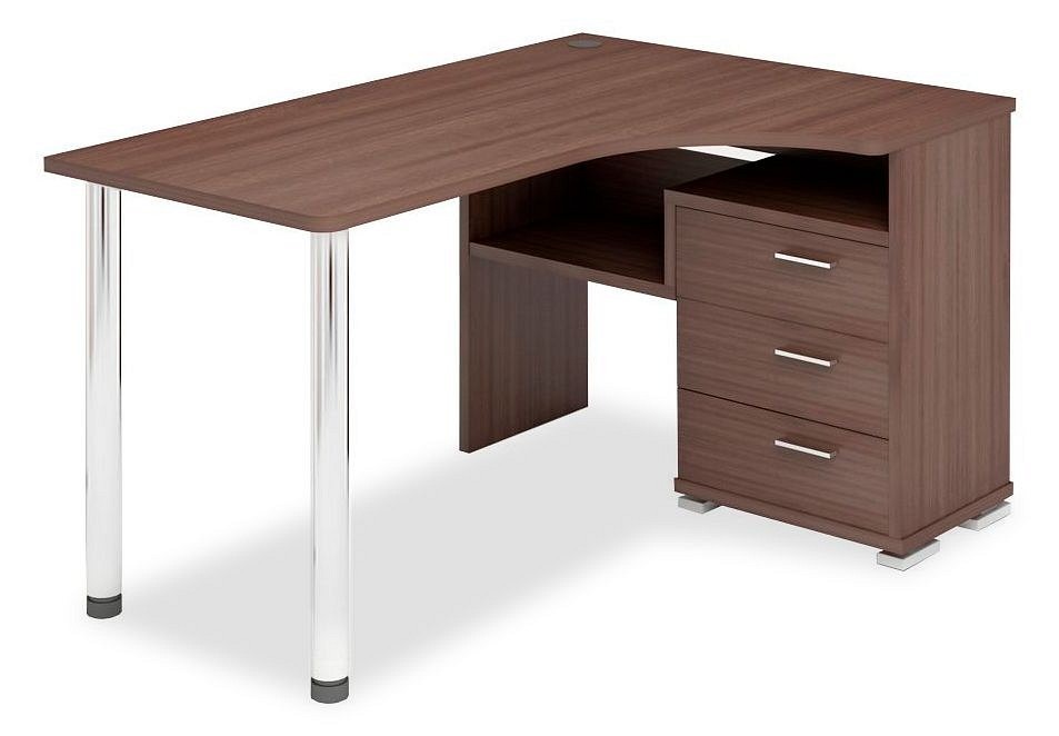 Фото Стол компьютерный Домино СР-132С-150 Ш-Ч-ПРАВ MER_SR-132S-150_SH-CH-PRAV - интернет-магазин МегаТерем в Москве