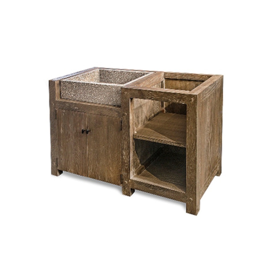 Фото Раковина Морна FD7610-L, массив дуба, мрамор, old oak, ROOMERS FURNITURE - интернет-магазин МегаТерем в Москве