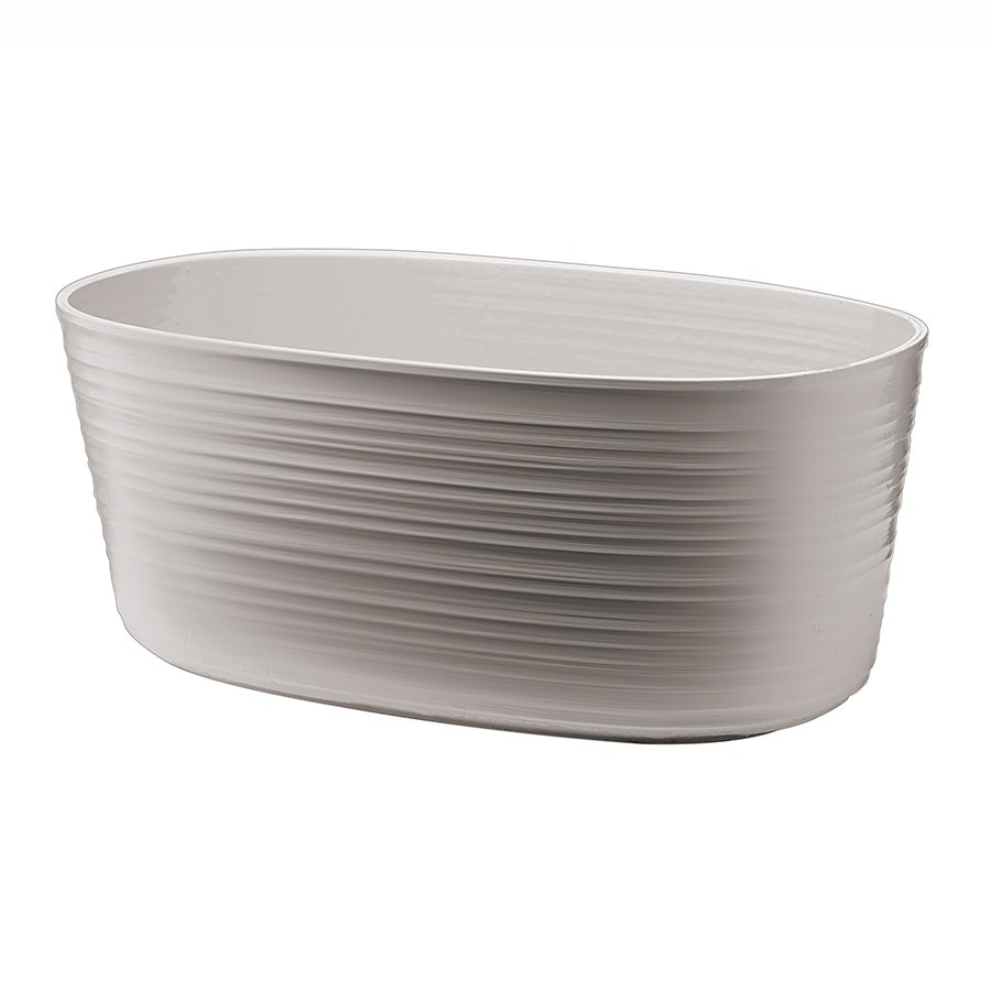 Фото Кашпо для комнатных растений малое tierra, серо-бежевое (75512) - интернет-магазин МегаТерем в Москве