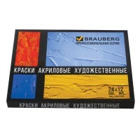Краски акриловые художественные Brauberg Art Classic 24 цвета по 12 мл 191124 (72809)