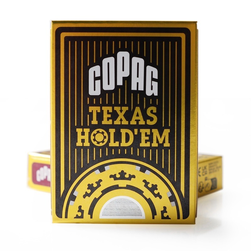 Фото Карты Copag Texas Holdem poker cards 100% plastic (Black) (72345) - интернет-магазин МегаТерем в Москве