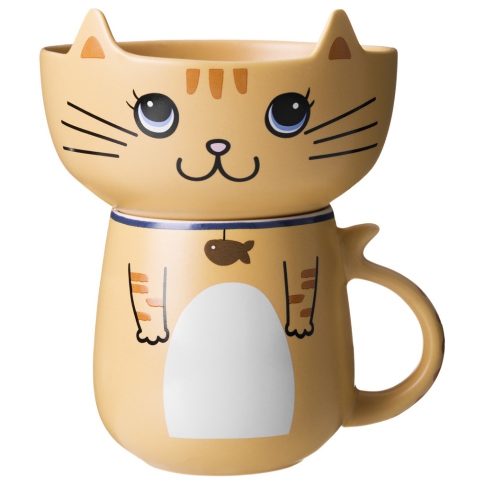 Фото Набор для завтрака lefard cat, 2 пр.: салатник 500мл, кружка 450мл (260-1083)  - интернет-магазин МегаТерем в Москве