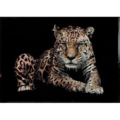 Картина Ягуар с кристаллами...