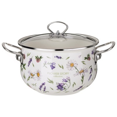 Кастрюля agness эмалированн...