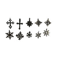 Набор елочных игрушек из 10 штук PI159/AN, никель, Antique nickel, ROOMERS FURNITURE