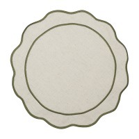Салфетка под приборы anemone из коллекции trendy ruffles, D38 см, оливковый (78890)