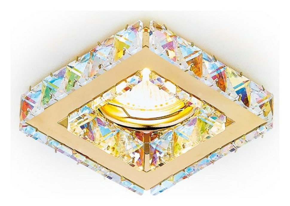 Фото Встраиваемый светильник Ambrella Light Crystal K110 K110 PR/G AMBR_K110_PR_G - интернет-магазин МегаТерем в Москве