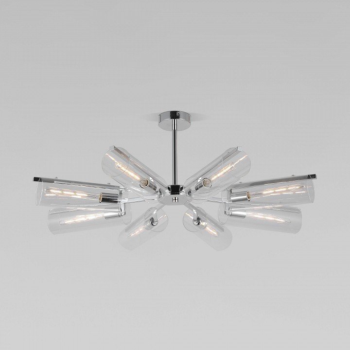 Фото Люстра на штанге Eurosvet Trompeta 70144/8 хром EV_a060901 - интернет-магазин МегаТерем в Москве