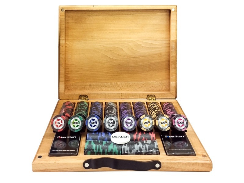 Фото Набор для покера Black Stars на 500 фишек в кейсе из бука, Partida (64599) - интернет-магазин МегаТерем в Москве