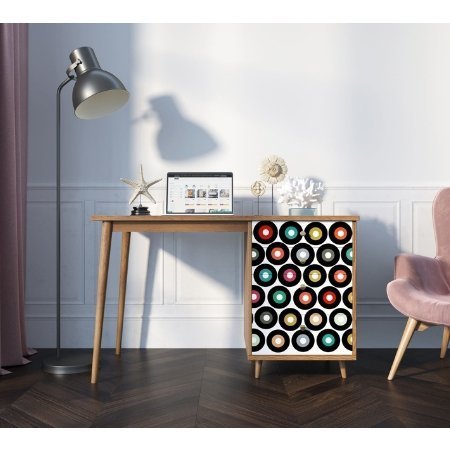 Фото Стол рабочий Berber принт 37 с одной тумбой арт BB31/Print_37-ET - интернет-магазин МегаТерем в Москве