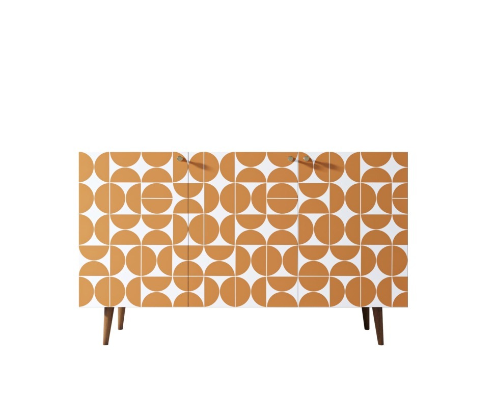 Фото Комод Berber три дверки 14 принт арт BB01/Print_14-ET - интернет-магазин МегаТерем в Москве