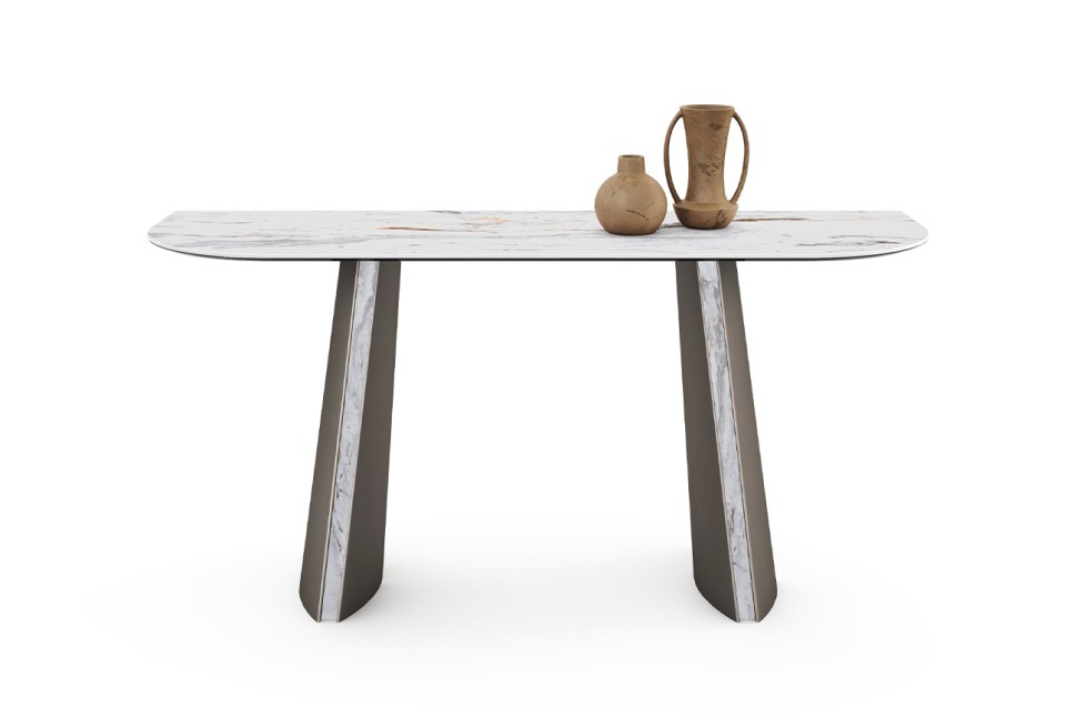 Фото Консоль, керамика Johannesburg белая 160*50*75см (TT-00013060) - интернет-магазин МегаТерем в Москве