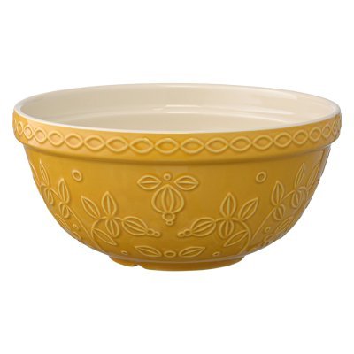 Миска горчичного цвета с ре...