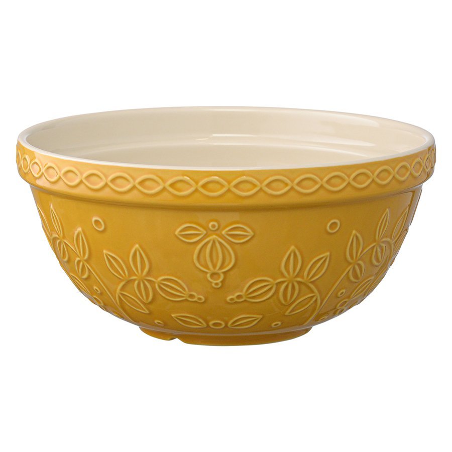 Фото Миска горчичного цвета с рельефным узором Ягоды Тайги из коллекции russian north, 1,5 л (74286) - интернет-магазин МегаТерем в Москве