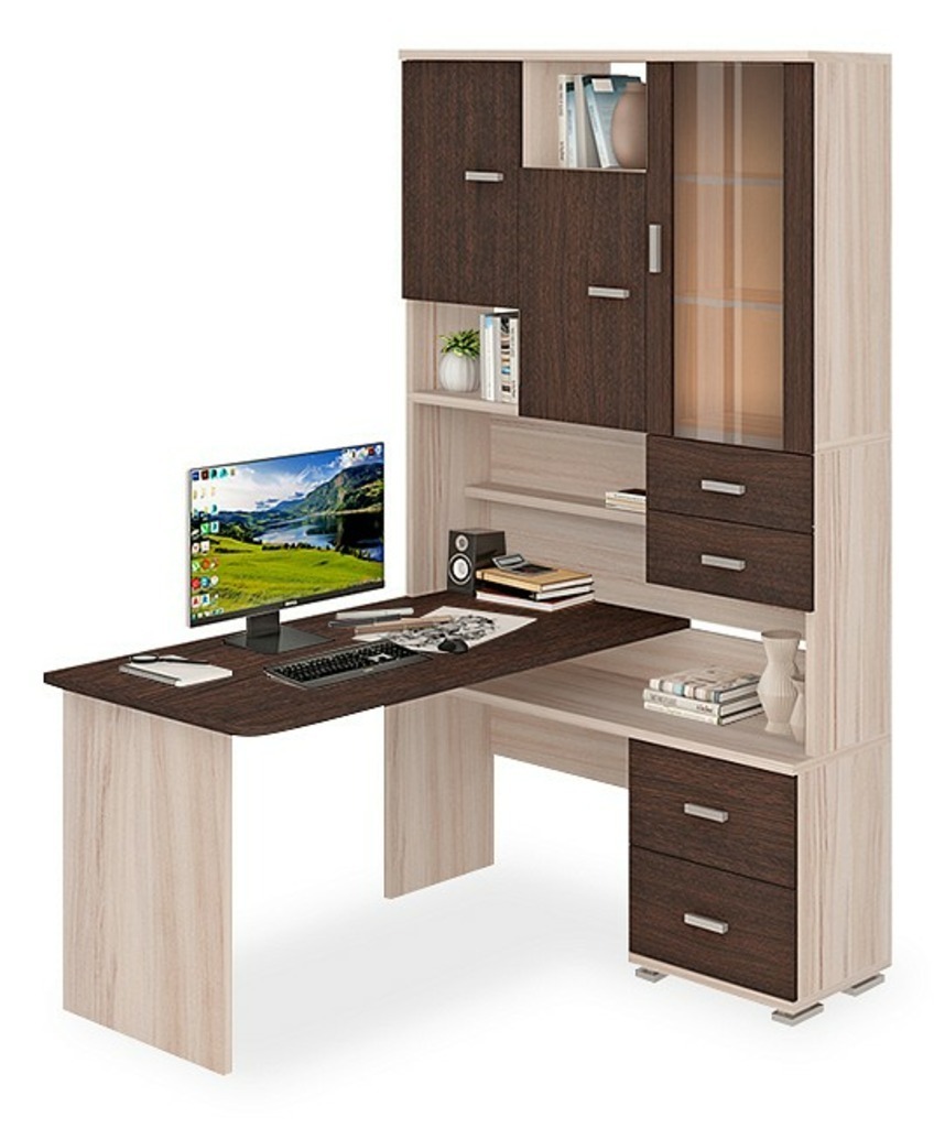 Фото Стол компьютерный Домино СР-620/140 MER_SR-620-140_KVV-PRAV - интернет-магазин МегаТерем в Москве