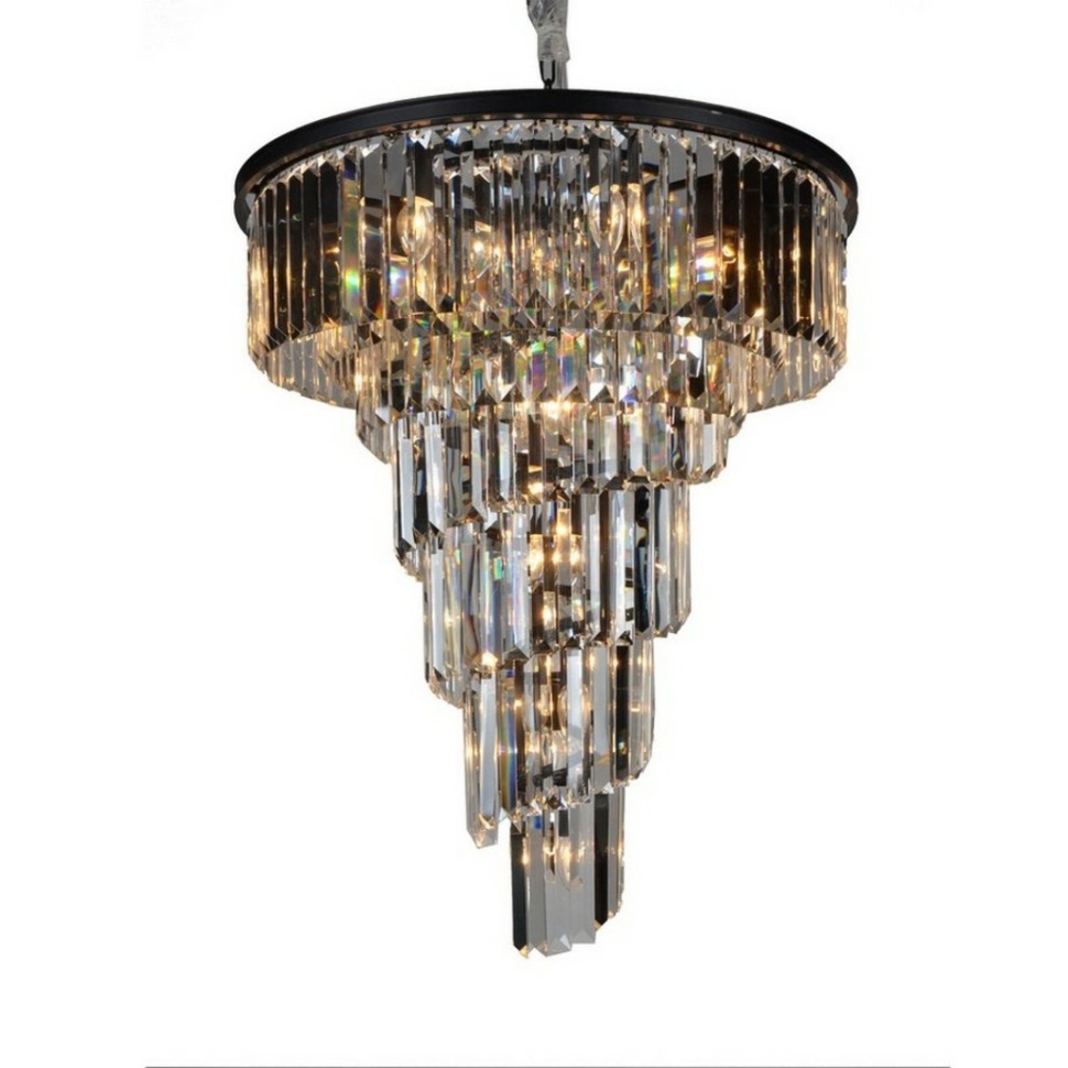 Фото Люстра MD3190-19BL, каркас металл, стекло, Matte black, ROOMERS FURNITURE - интернет-магазин МегаТерем в Москве