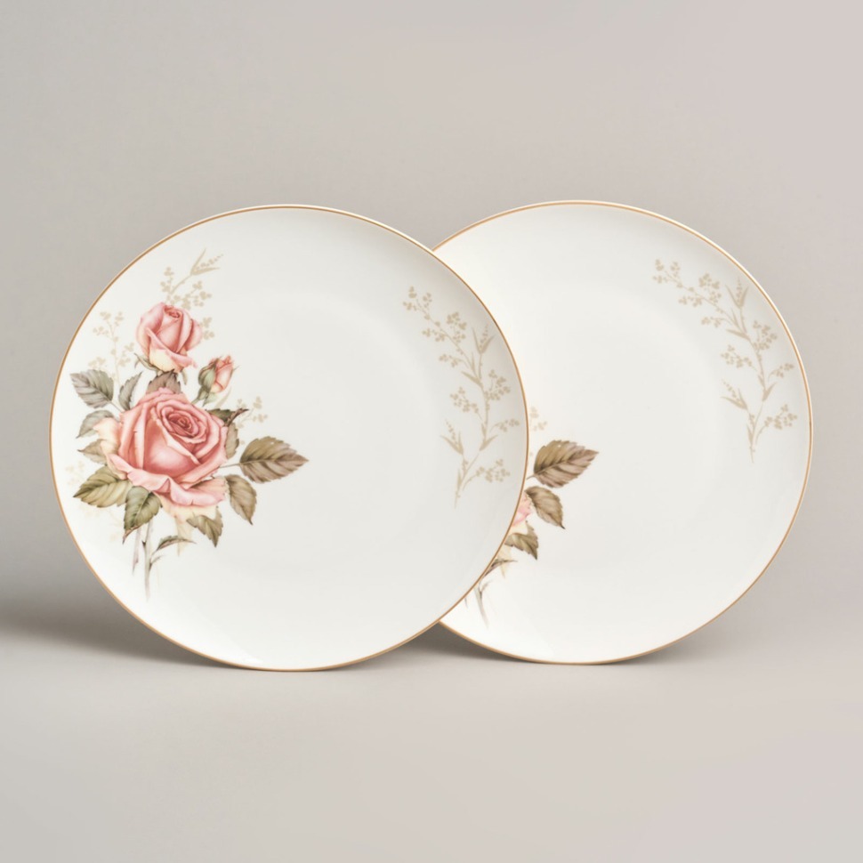Фото Набор тарелок закусочных lefard корейская роза 2 шт. 20,5 см (590-682)  - интернет-магазин МегаТерем в Москве